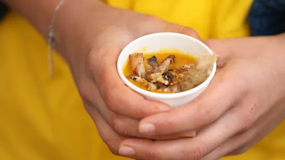 Une soupe automnalea sur la marché de Felletin 