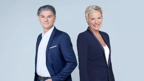Jacques Cardoze et Elise Lucet  Jacques Cardoze et Elise Lucet