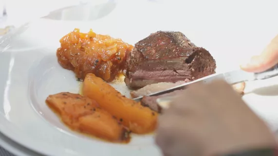 Magret de canard au chutney de melon 