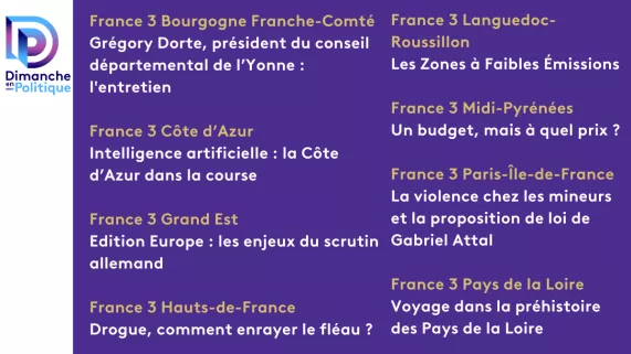 DEP régions 16 fév 2025