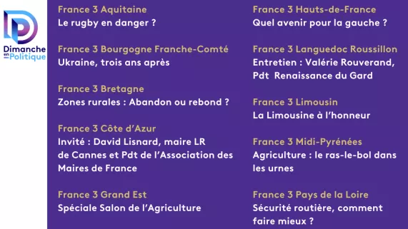 DEP régions 23 fév 2025
