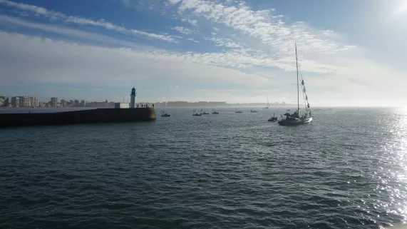 Sortie du chenal aux Sables d'Olonne