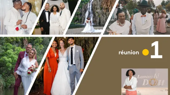 LA GRANDE FINALE DE LAMOUR LÉ DOU  🥂 💍Qui remportera cette 14ème saison et succédera à Jackie et Julien ? Le dénouement approche pour le concours de mariage le plus emblématique de La Réunion !  Pendant six semaines, Réunion la 1ère vous a plongé au cœur de l’émotion, célébrant la diversité et la richesse culturelle de six unions aux quatre coins de l’île. Des préparatifs aux vœux éternels, nos caméras ont capturé l'essence de ces moments uniques.
