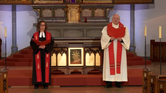 célébration oecuménique 18/04/2025 Anne-Sophie Hahn Jean-Georges Boeglin - CREDIT Via Storia