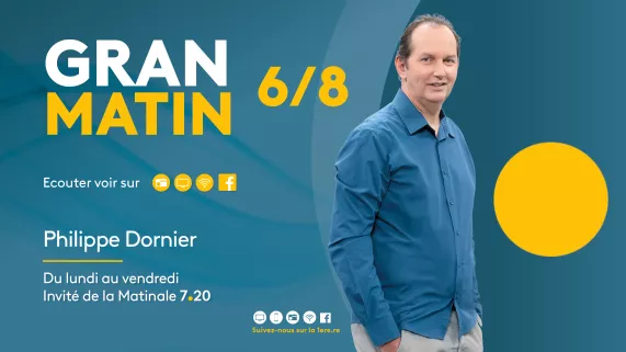 GRAN' MATIN Invitée de la matinale : Corine Bédier, Cheffe d’entreprise réunionnaise est la Coordinatrice Nationale pour les DROM COM et la Région Réunion du Collectif Citoyen Taubira pour 2022