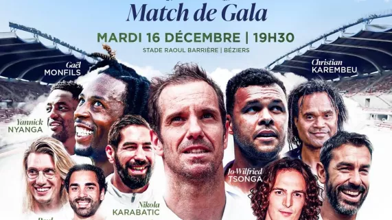 Affiche du match de Gala de Richard Gasquet "but, set & match"