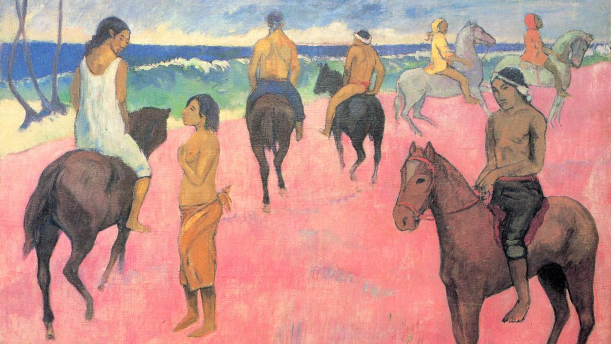 « Cavaliers sur plage », 1902 (détail), Paul Gauguin
