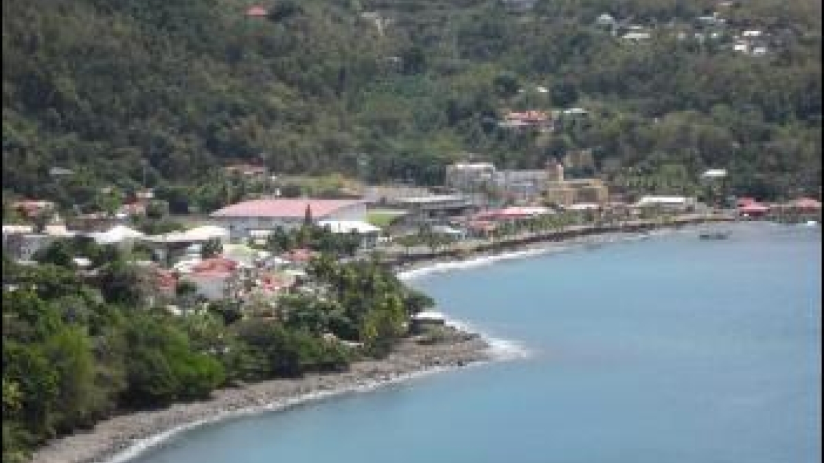 Bourg de Bouillante @carte guadeloupe.fr