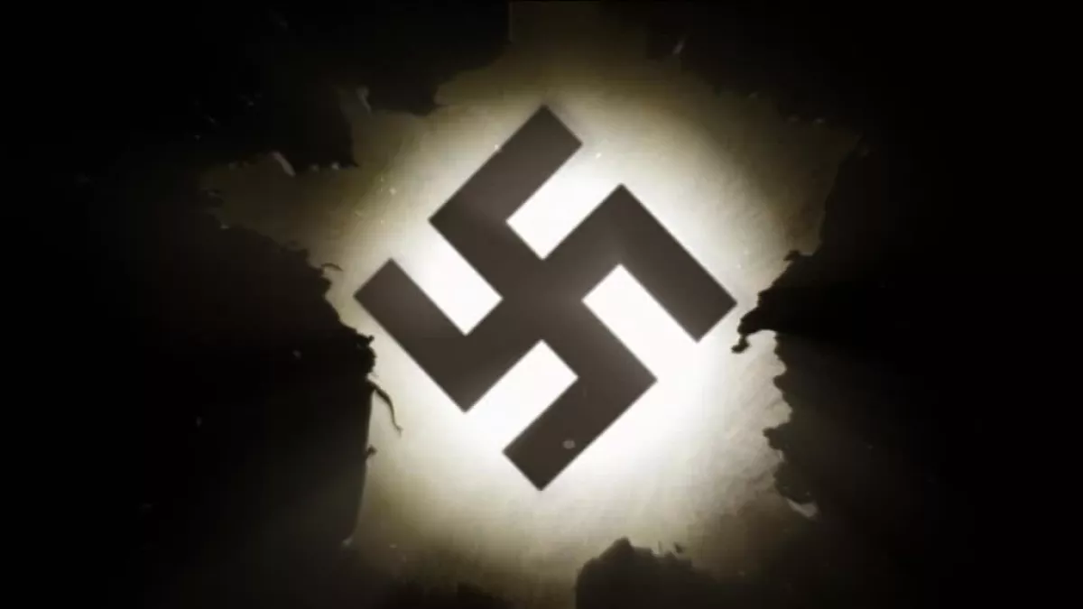 Les SS de la Das Reich, un parcours de la désolation Carte de la France avec croix gamée
