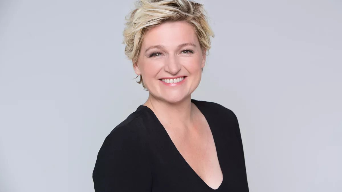 Anne-Élisabeth Lemoine. © Delphine Ghosarossian / Sipa pour FTV Anne-Élisabeth Lemoine.