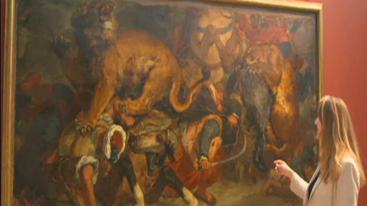 « La Chasse aux lions », d'Eugène Delacroix. © Eclectic Production « La Chasse aux lions », de Delacroix / ENQUÊTE D'ART A BORDEAUX