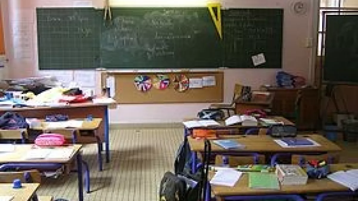 Une classe d'école classe