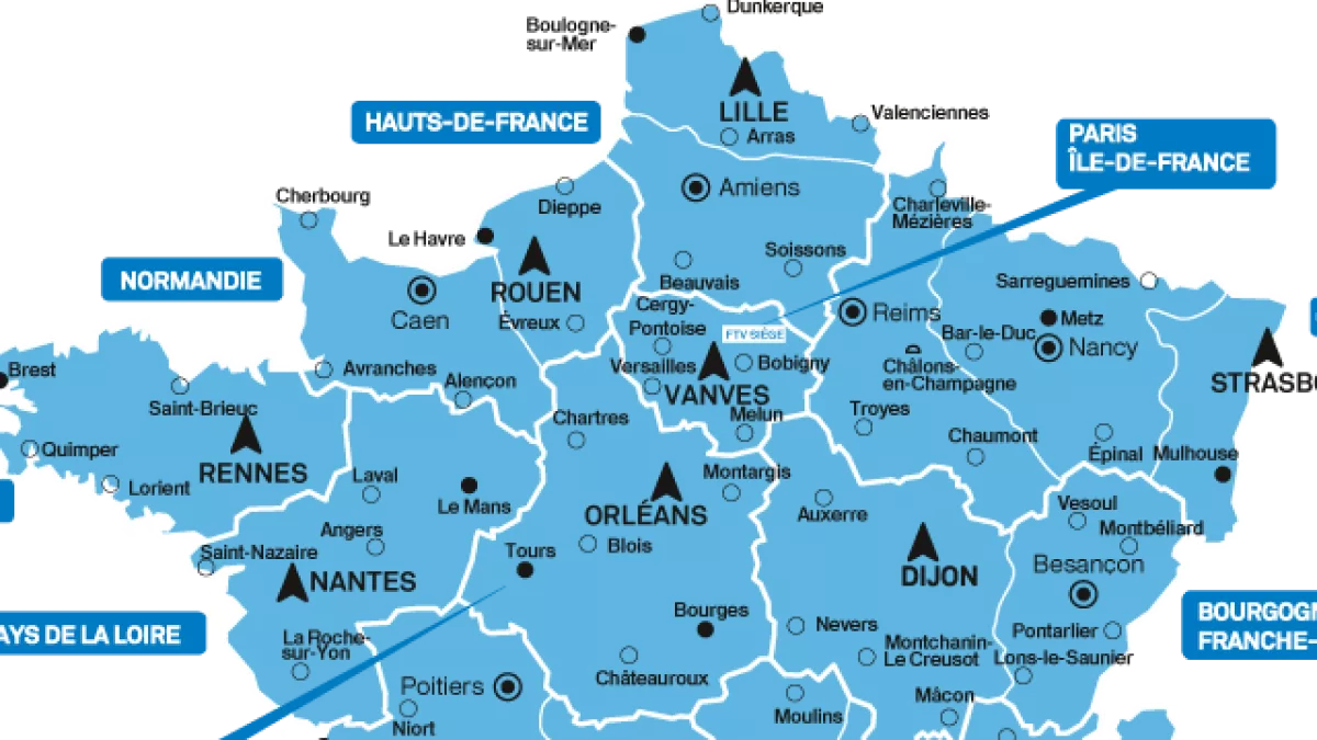 la carte des régions la carte des régions