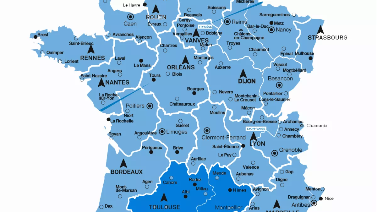 Carte de France Occitanie 2017 Carte de France Occitanie 2017