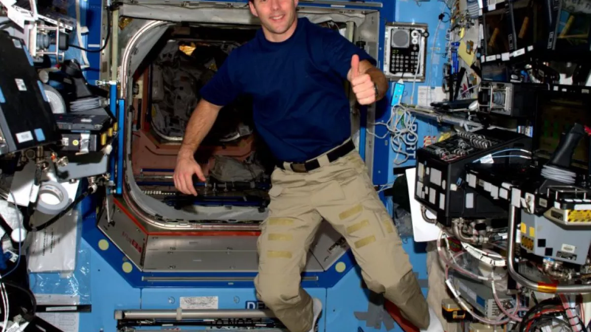 ©droits réservés-Thomas Pesquet à bord de la station spatiale internationale Thomas Pesquet à bord de la station spatiale internationale