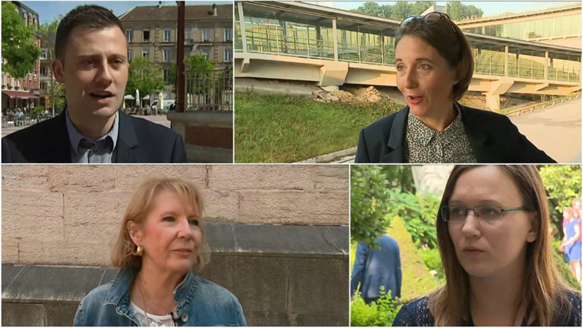 Ian Boucard, Barbara Bessot-Ballot, Danielle Brulebois et Fannette Charvier (de gauche à droite et de haut en bas) / © f3Fc DEP Besançon