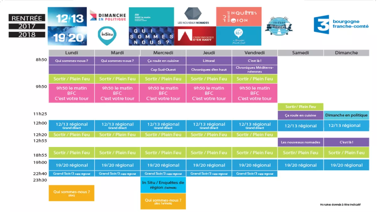 Grille programmes 2017/2018
