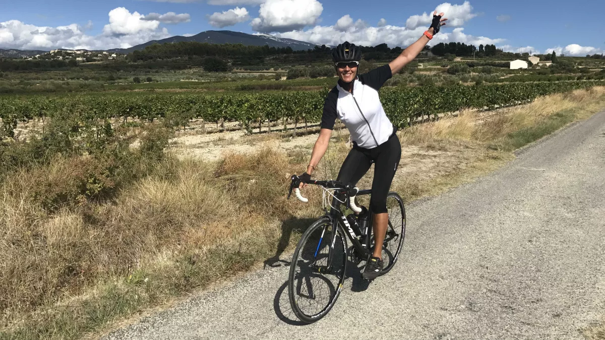 Nathalie Simon au Mont Ventoux Nathalie Simon au Mont Ventoux