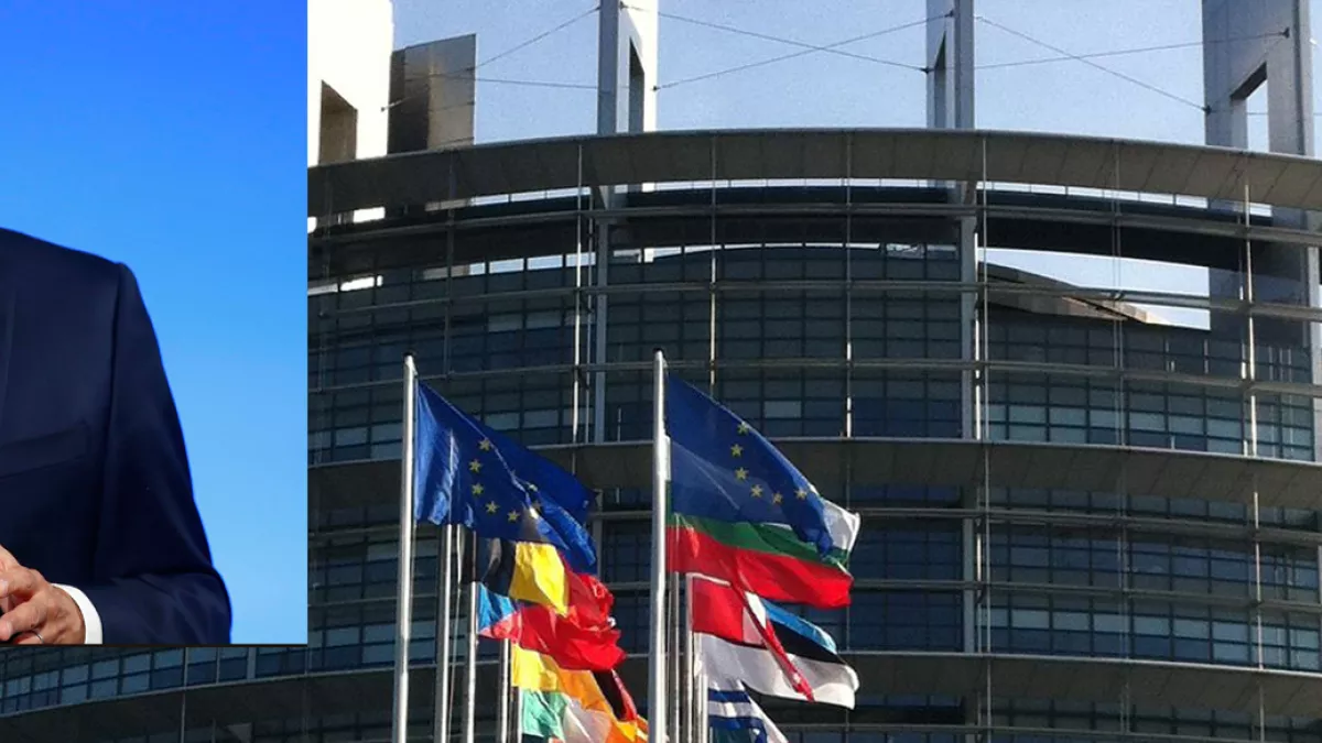 Emmanuel Macron au Parlement Européen de Strasbourg - crédit FTV + MaxPPP Luc Nobout