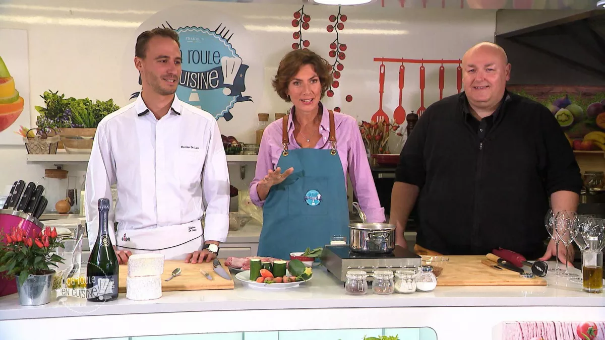 ça roule en cuisine - Geoffroy Orban, Maxime de Luca et Sophie Menut - crédit FTV ça roule en cuisine - Geoffroy Orban, Maxime de Luca et Sophie Menut - crédit FTV