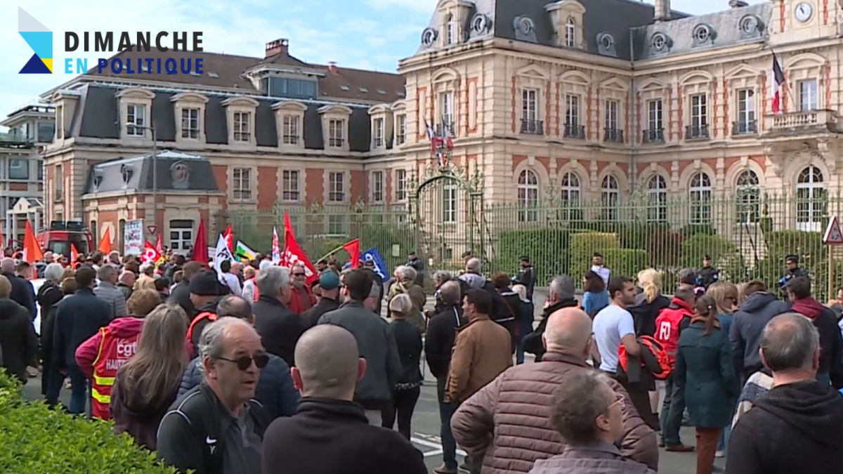 Manifestants à Reims le 1er mai 2023