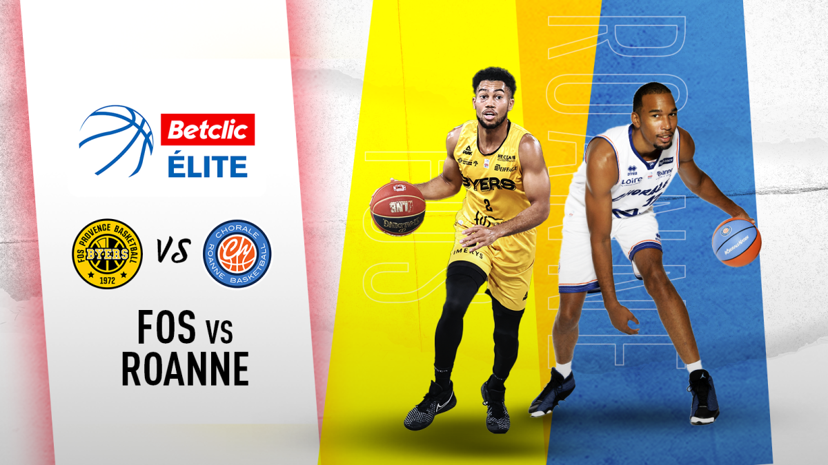 Affiche du match de basket Fos vs Roanne