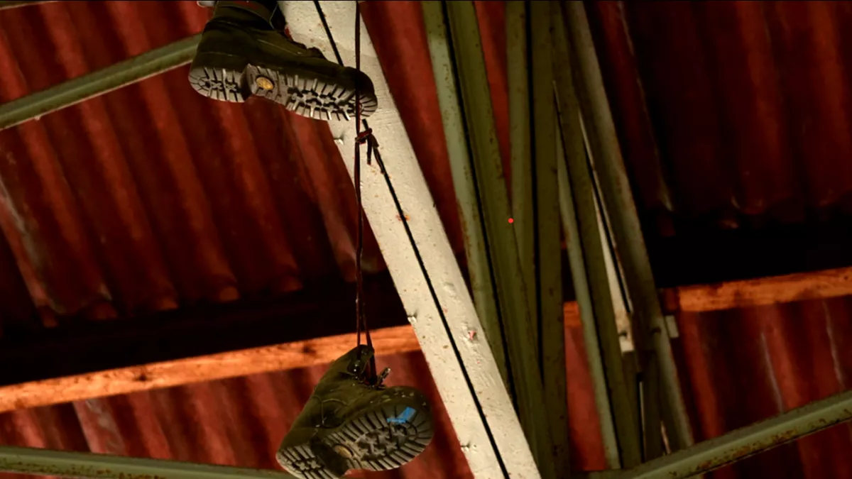Bataville, un monde qui marche au pas - CREDIT Bo Travail ! Chaussures de Bataville suspendues