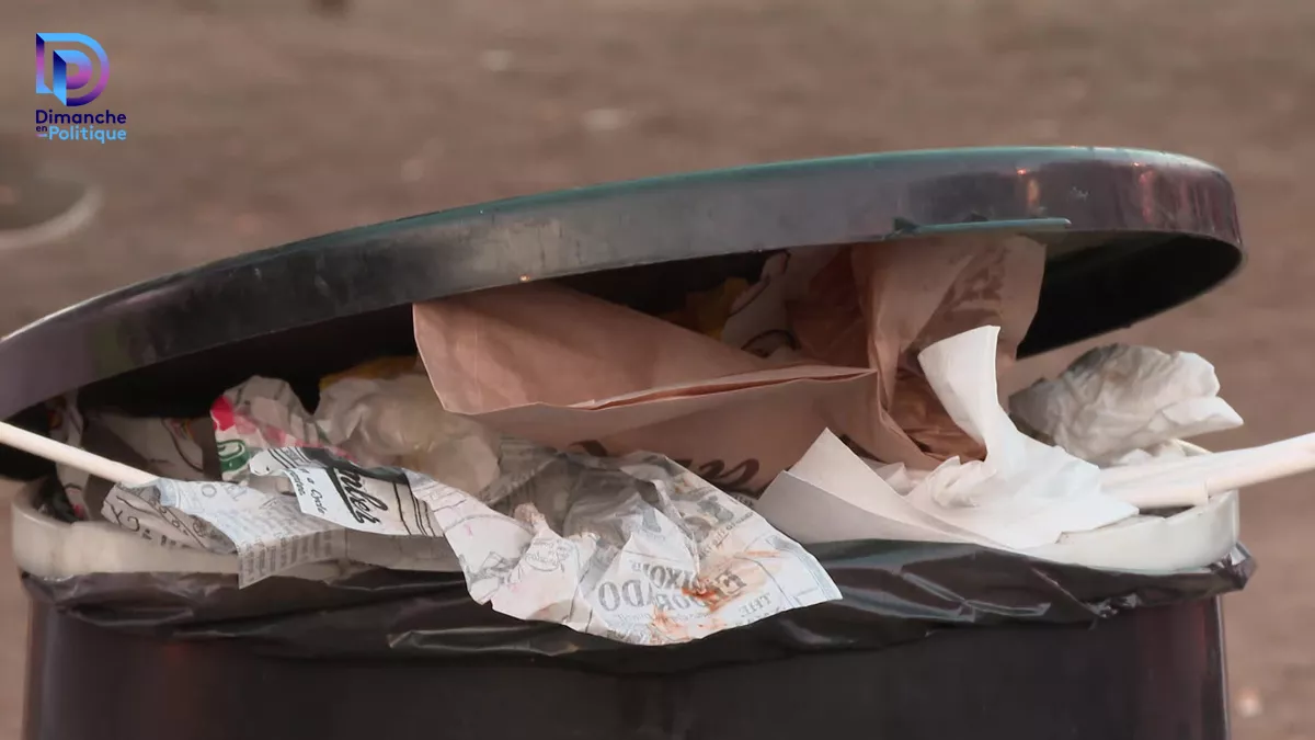 Dimanche en politique Europe : Vers une Europe plus verte ? © FTV Poubelle remplie de déchets