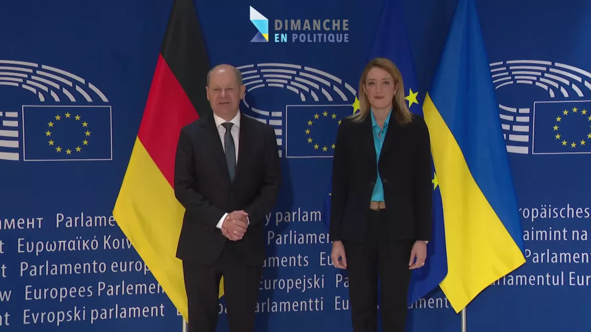 Dimanche en politique Europe - Quelle Europe pour l'Allemagne ? Olaf Scholz - Roberta Metsola Dimanche en politique Europe - Olaf Scholz et Roberta Metsola