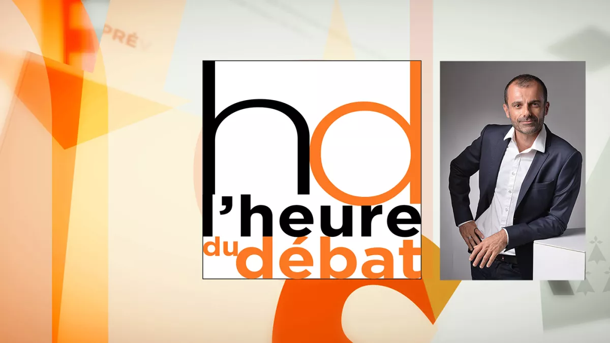 Logo HD, l'heure du débat et Antonin Billet, journaliste présentateur