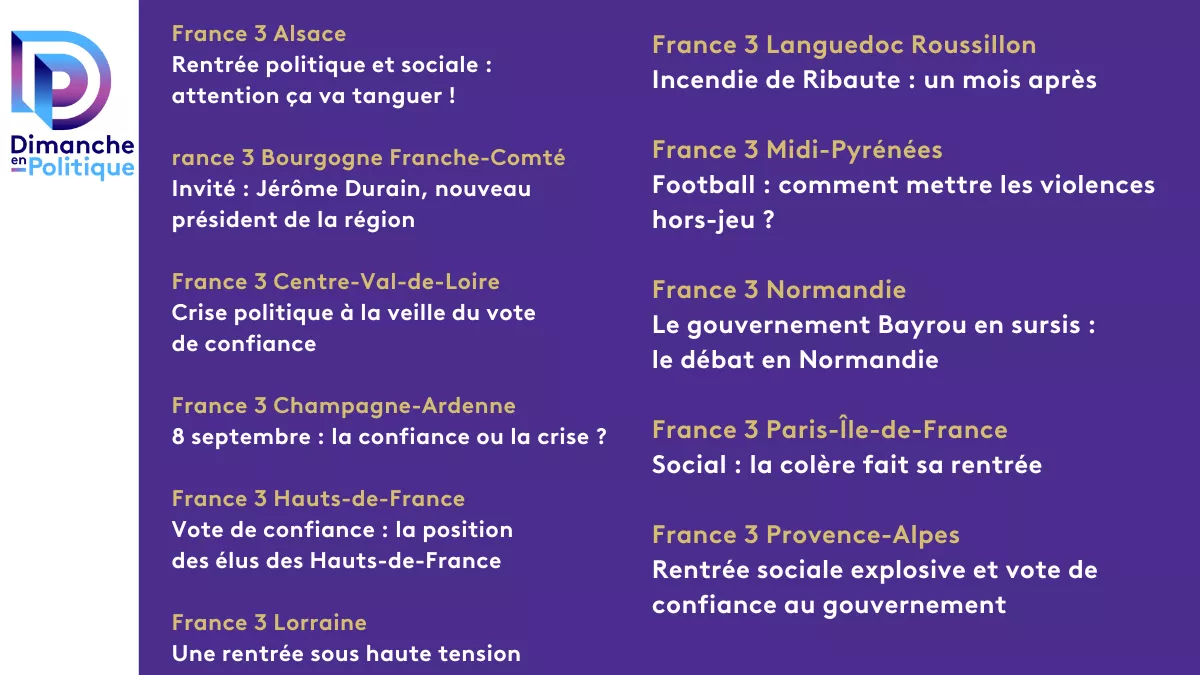 DEP région 7 sept 25