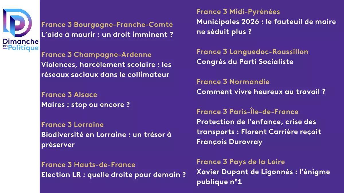 DEP régions 18 mai 2025