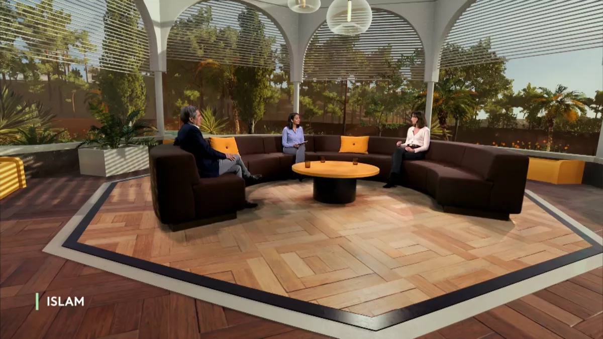 Zohra Ben Miloud, Leili Anvar, Abderrahim Hafidi, présentateurs de « Islam » Zohra Ben Miloud, Leili Anvar, Abderrahim Hafidi, présentateurs de « Islam »