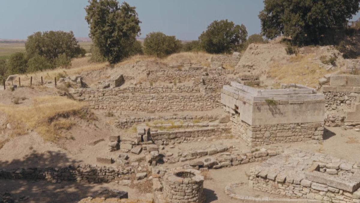 Vue sur les fouilles de Troie