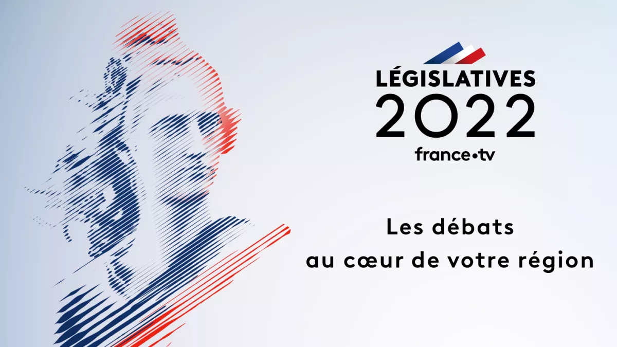 Marianne, logo legislatives et texte les débats au coeur de votre région © FTV Marianne et logo legislatives