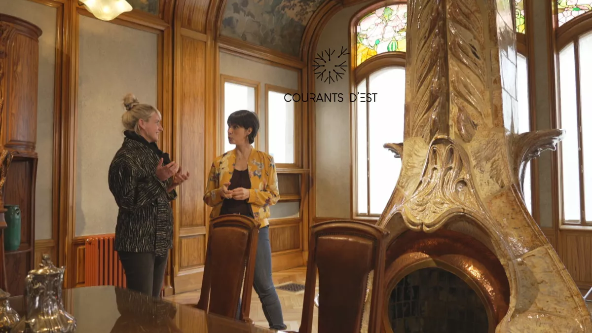 Courants d'Est - Nancy, joyau de l'art nouveau - crédit FTV Courants d'Est - Nancy, joyau de l'art nouveau : la Villa Majorelle, les arts verriers, …