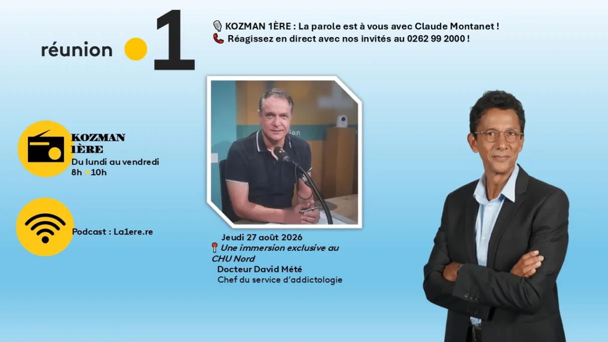 🚨 Au cœur du soin et du combat contre les addictions : une première radio inédite en direct du CHU Nord ! 🏥🎙️ 📻 À suivre en direct sur Réunion La 1ère Radio