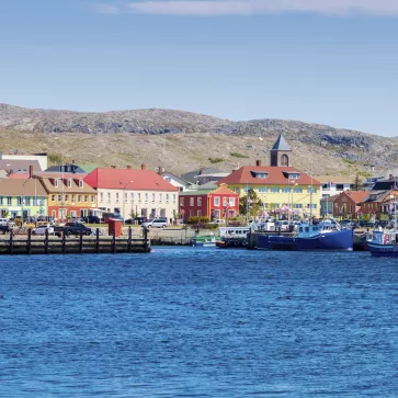 Saint Pierre panorama from the sea