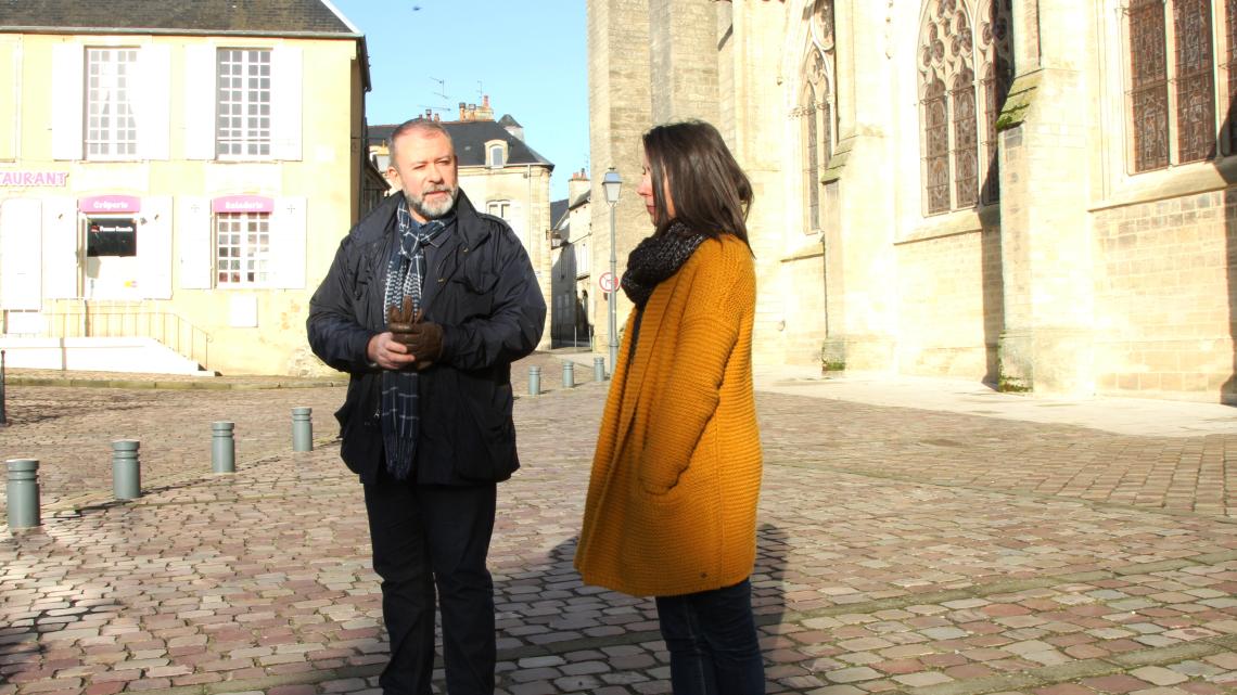 Photo d'Emmanuel Maubert et Claire Quéré à Bayeux