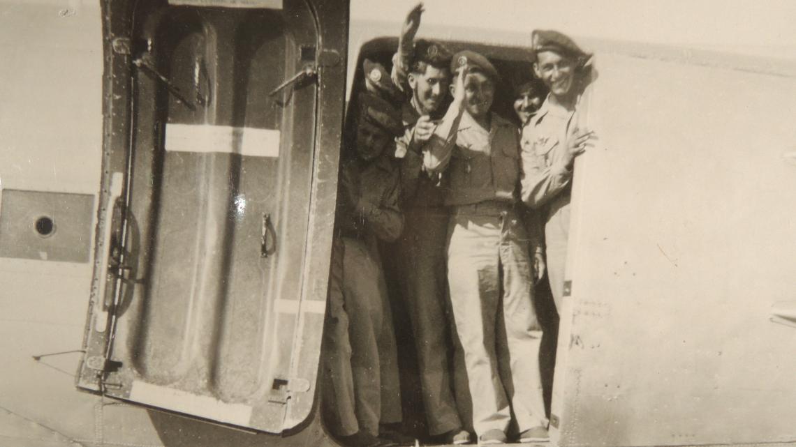 Claude Gabet et ses camarades le lendemain de leur évasion