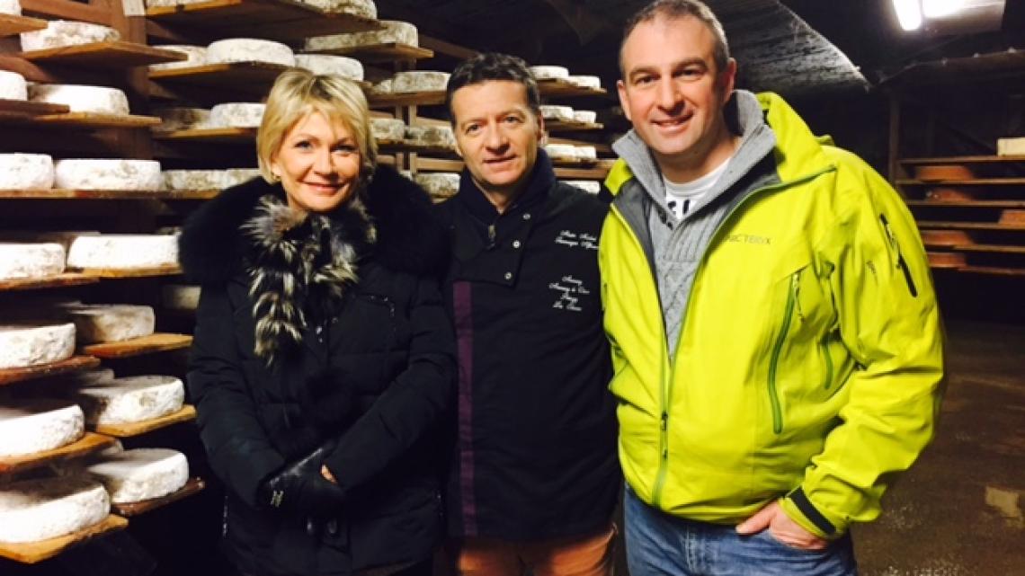 Odile, Alain Michel fromager et Yoann Conte