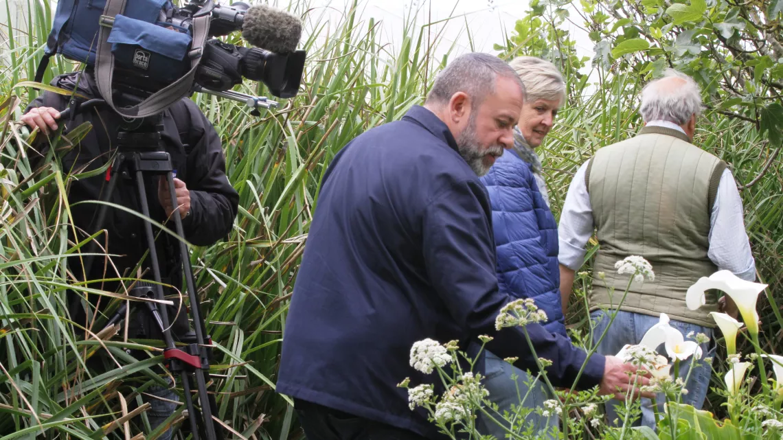 L'équipe en plein tournage pour "Histoire de se balader"