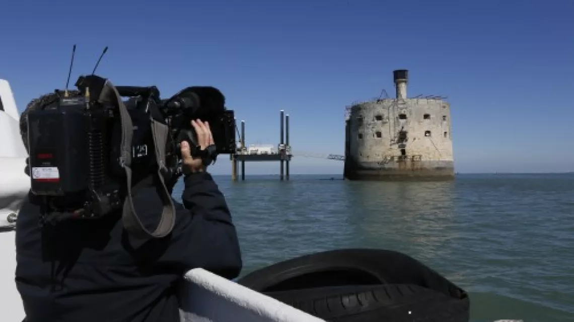 Tournage au large de Fort Boyard