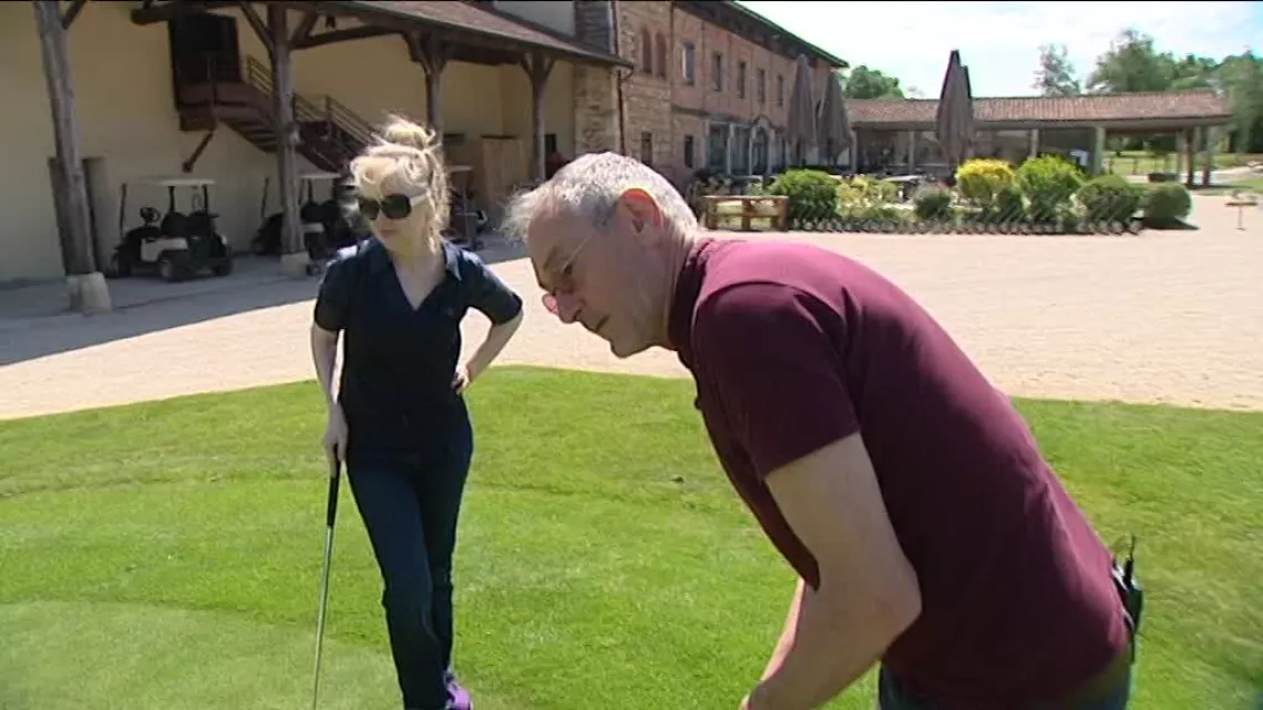 Michael Jones et Valérie Chasteland sur le Green