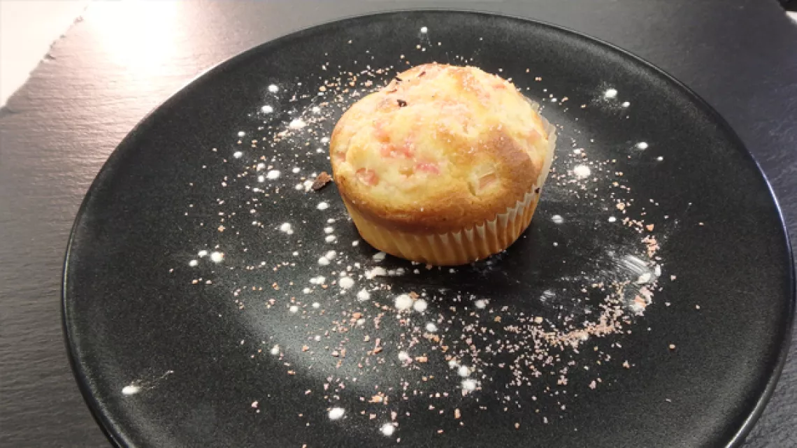 Muffin à la rhubarbe