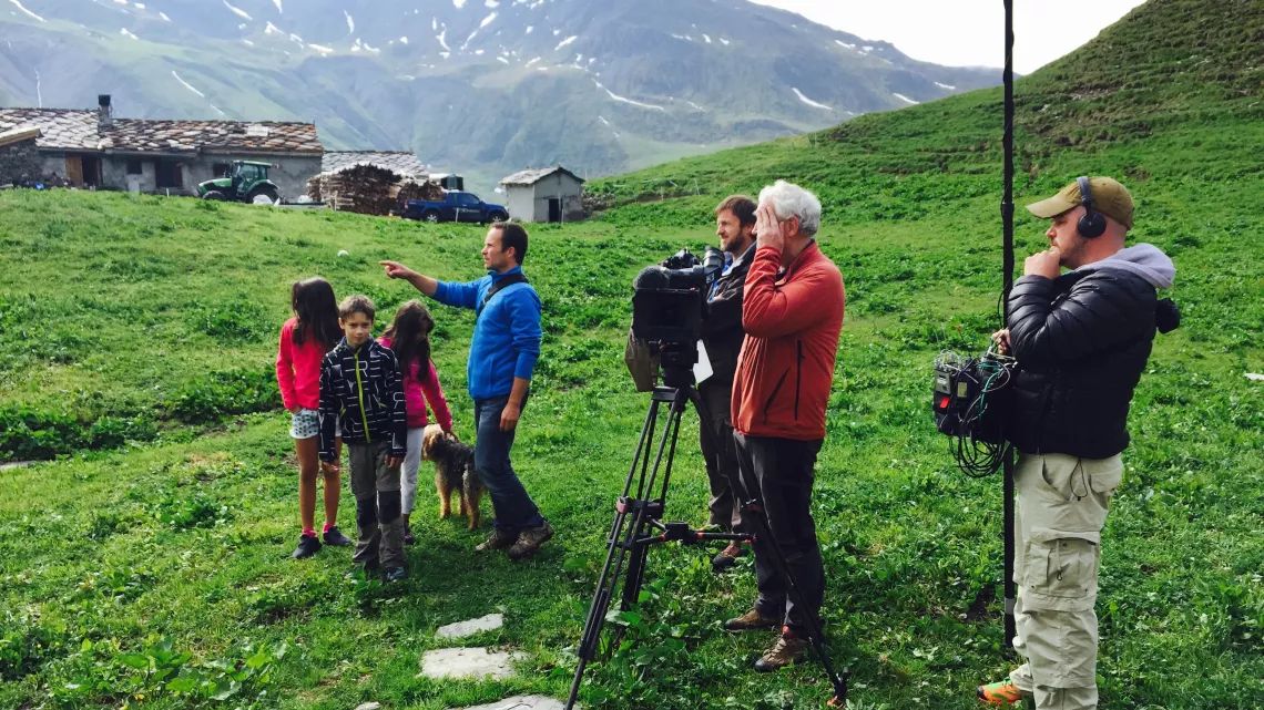 L'équipe en tournage