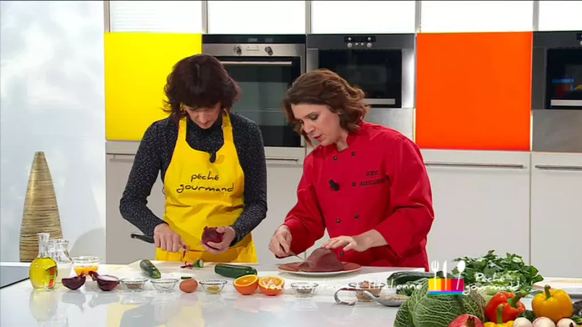 Muriel et Anne sur le plateau