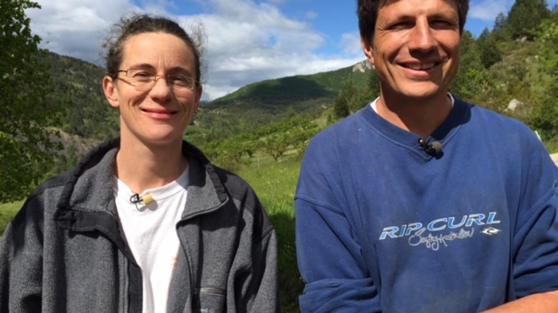 Laurence Montlahuc et Guillaume Maillard, agriculteurs producteurs de céréales bio 