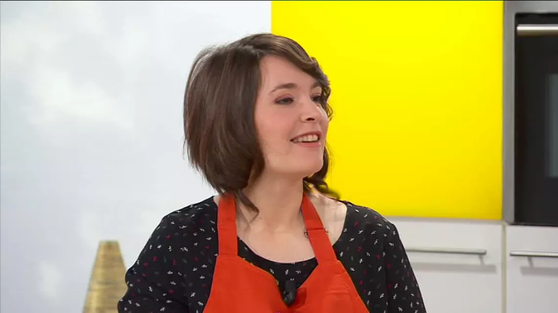 Gabrielle sur le plateau
