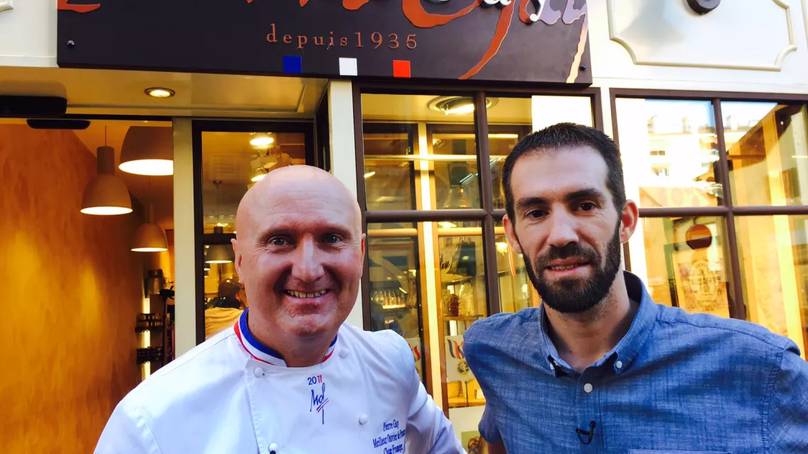 Pierre gay, fromager et Michaël Arnoult